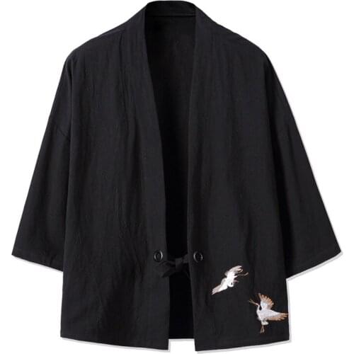 Kimono shirt cardigan men yukata samurai clothing mens haori karate japanese style blouse TA469