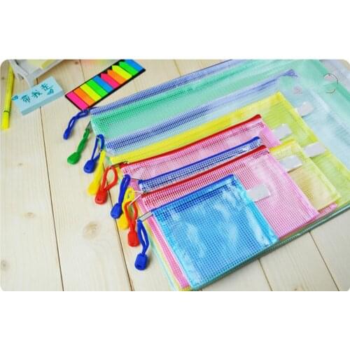 A3/B4/A4/B5/A6 office supplies multilayer zipper bags kits transparent waterproof mesh bags file holder