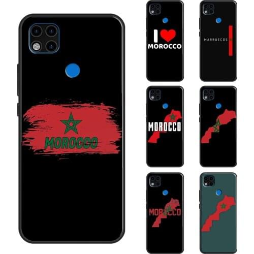 Morocco Map Flag Case For Xiaomi Redmi Note 8 9 Pro 8T 9S Note 10 Pro Funda For Redmi 9 9C 9A K40 9T Cover