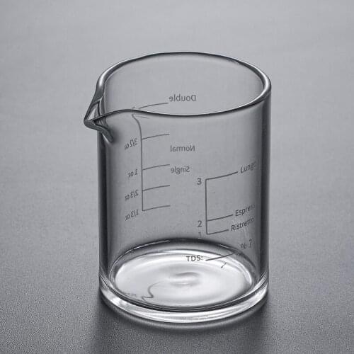 Heat-resistant Glass Measuring Cup Jigger For Espresso Coffee Ounce Cup 100ml Cup With Scale Transparent Drinkware