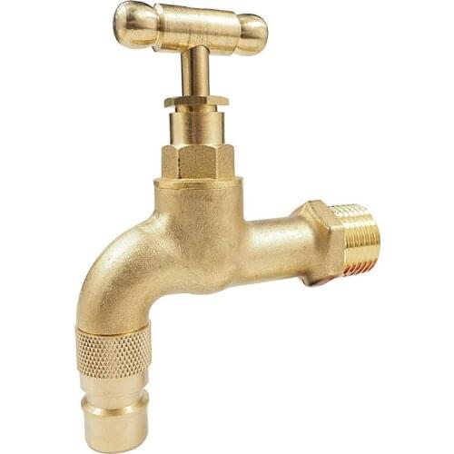 Wall Mount Bathroom Washing Machine Brass Tap Garden Balcony Quick Open Single Cold Bibcock Outdoor Copper Faucet,FL21033