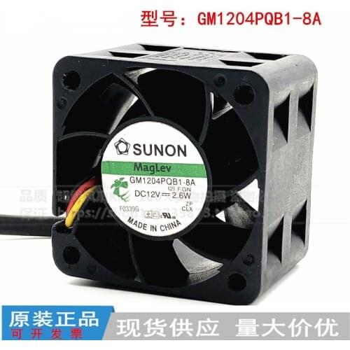 New original GM1204PQB1-8A 4028 12V 2.6W double ball 1U2U server silent fan