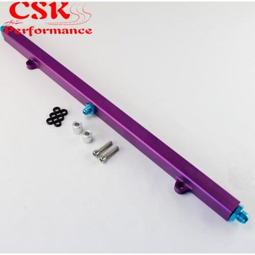 Upgrade High Flow Fuel Rail Kit Fits For Nissan Prtrol 4.8L Machined Purple