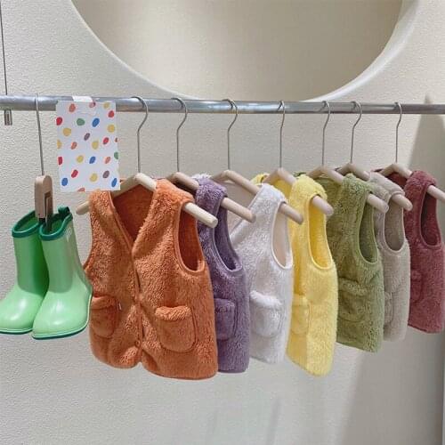 2021 Autumn Children Warm Polar Fleece Vest Baby Cotton Waistcoat Kids Outerwear Vest Children Clothing Boys Girls Jackets Vest