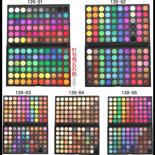 Custom Logo 120 Color Shimmer Glitter Eye Shadow Palette Waterproof Cosmetic Profissional Matte Eyeshadow Cream Makeup Palette