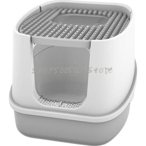 Fully Enclosed Cat Litter Basin, Splash Proof And Odor Proof Large Space Cat Toilet