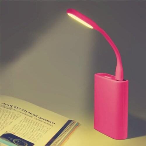 Mini Portable USB LED Lamp DC 5V 1.2W Night Light Super Bright Book Light Reading Lamp Design For Power Bank PC Laptop Notebook