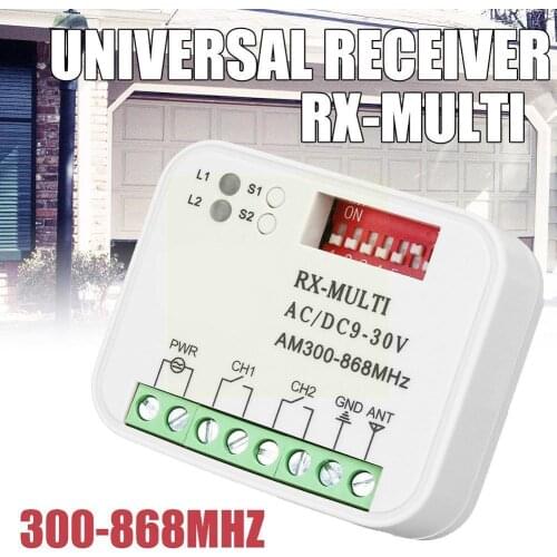 1pcs New Many Frequency Remote Control Receiver 300-868MHz 12~30V Receiver Door Controller Multi AC/DC Universal Garage Rec X7K7