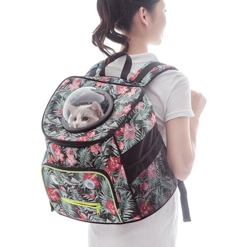 Dog Cat Backpack Carrier Fashion Large Space Capsule Astronaut Transparent Double Shoulder Pet Backpack Air Box For Puppy Kitty