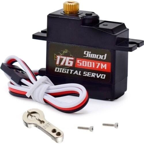 9imod 17g Servo Metal Gear S0017M 1.8KG Micro Mini Digital Servo for 1/18 1/16 RC Helicoper Airplane Truck Car Ship Boat Robot