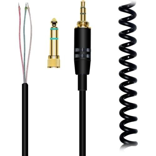 Replacement Coiled Repair Audio Cable Spring Cord For Sony ATH-M50 ATH-M50s MDR-7506 7509 MDR-V6 V6 V600 V700 V900 Headphones