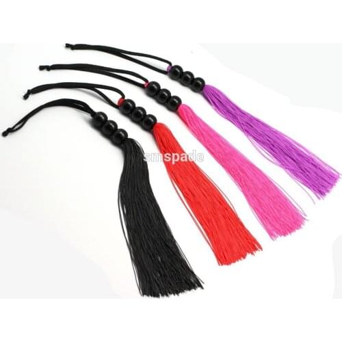 SMSPADE fetish silicone flogger whip for couples foreplay, 32cm slim silicone tails spanking whip,adult sex products for couples