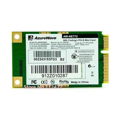 SSEA Wholesale Original New for Atheros AR9280 AR5BXB92 Dual-Band 5G/2.4G mini PCI-E Card 300Mbps