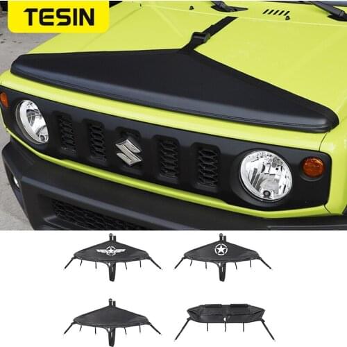 TESIN Engine Cover for Suzuki Jimny JB74 Car Front Engine Hood Covers Protection for Suzuki Jimny 2019 2020 Exterior Accessories