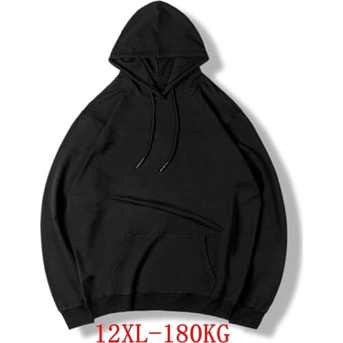 Large womens 12xl 180kg Hoodie plus size 6xl 7XL 8xl 9xl 10xl spring and autumn long sleeve loose black hip hop Sweatshirt