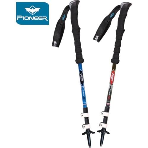 Trekking Poles 2pcs In 1 Pack Walking Tour Ultralight Walking Stick Adjustable Alpenstocks Canes Backpacking Hiking Climbing