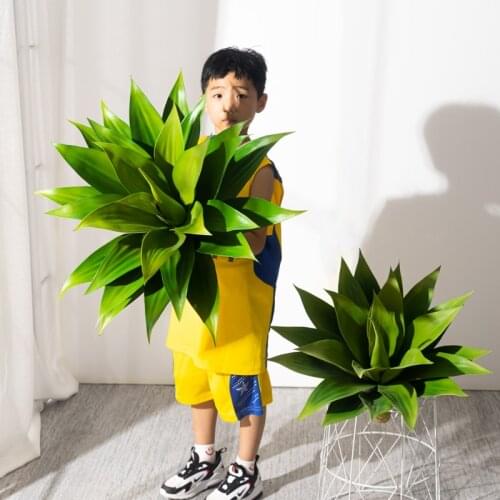 Tropical Agava Tree Large Artificial Plants Fake Potted Tree Branch Plastic Yucca Leaves Green Palm Leafs For Home Outdoor Decor