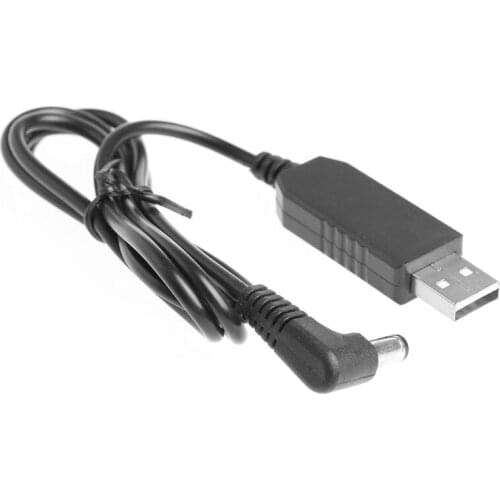 USB DC 5V To 12V 2.1x5.5mm Right Angle Male Step Up Adapter Cable For Router M7DA
