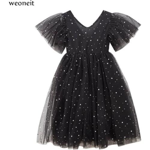 Weoneit Girls Clothes 2021 New Summer Princess Dresses Kids Casual Party Wedding Dance Party Girls Dresses Children Clothing