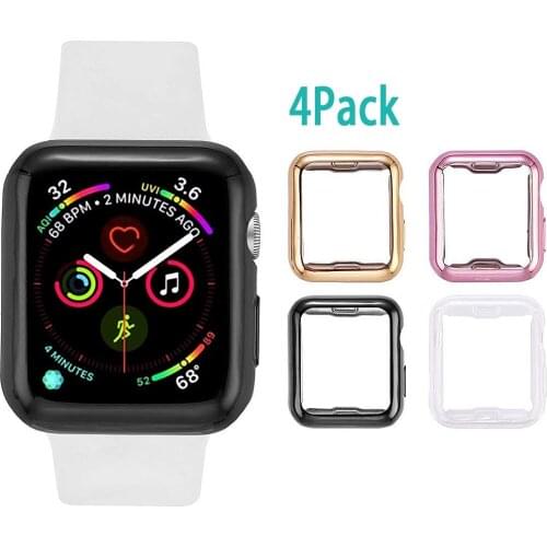 TPU all-inclusive protective shell Case For Apple Watch Series 5 4 3 2 1 40mm 44mm Luxury Cover Shell 42mm Perfect Match Bumper