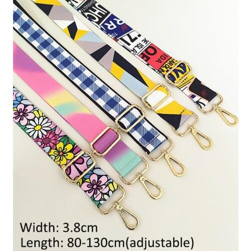 Colorful Bag strap Handbags Belt Women Shoulder Crossbody Messenger Bags Strap Bag Accessories Flower Wide Adjustable Strap Belt