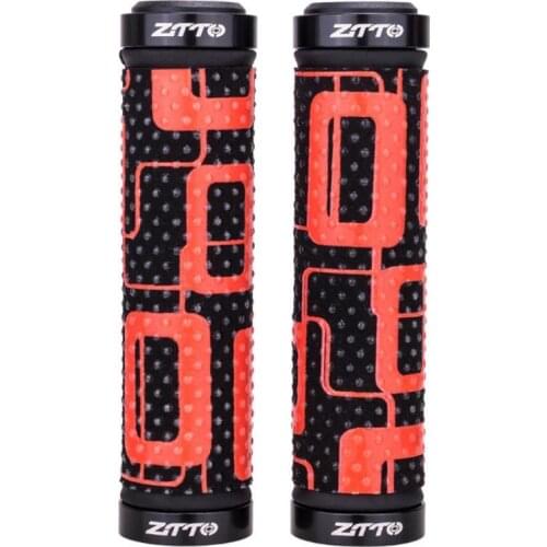 1Pair ZTTO Two-color Anti-slip Bilateral Locking Bike Handlebar Cover for MTB