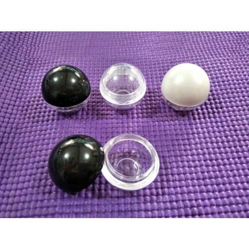 10g ball shape plastic jar pot tin for sample cream eye serum essence art nail container eye shadow powder skin care packing