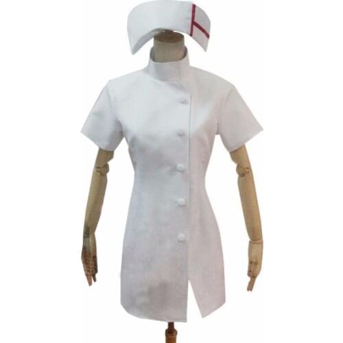 2018 Danganronpa 3 Side Despair Mikan Tsumiki White Nurse Cosplay Costume +bandage Custom Mad
