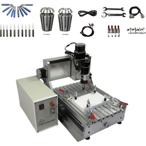 3 Axis USB CNC Router 3020 500W Spindle Mini Lathe Wood Carving Machine