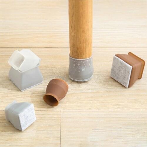4/16pcs PVC Furniture Leg Protection Cover Table Feet Pad Floor Protector For Chair Leg Floor Protection Anti-slip Table Legs