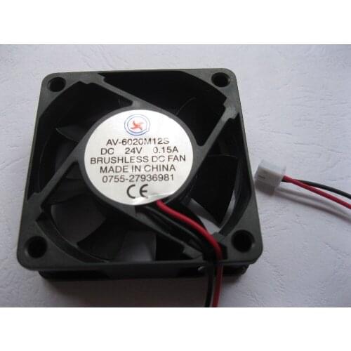 12 Pcs Brushless DC Cooling Fan 7 Blade 6020S 24V 60x60x20mm