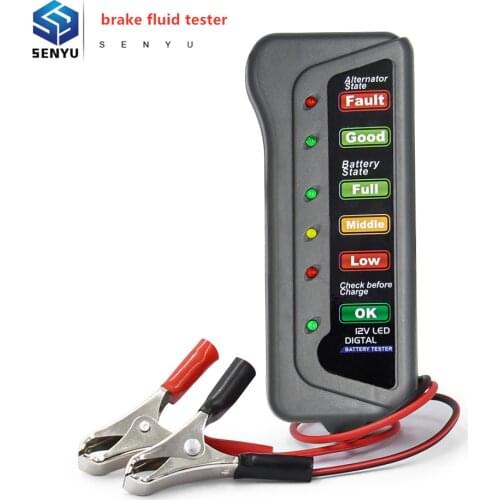 Best 12V Digital Battery Alternator Tester for Car&Motorcycle with 6 LED Lights Display Car Diagnostic tool Auto Battery Tester