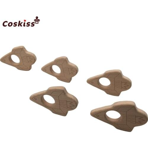 Baby Teether Aircraft Pendant Baby DIY Jewelry Pendants Necklace Bracelets Accessories BPA Free Pacifier Wooden Fighter Teether