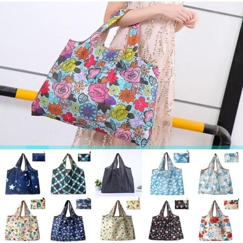 Large Capacity Reusable Grocery Shopping Bag Handbag Waterproof Foldable Eco Lady Shoulder Bag Storage Bag Machine Washable