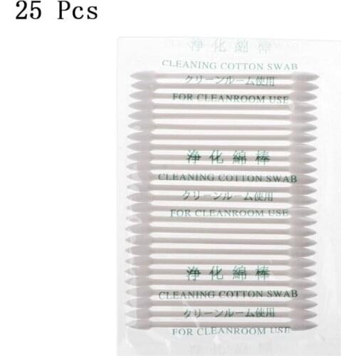 25pcs Cotton Disposable Stick Cleaning Tool for AirPods Earphone Smart Phone Tablet Charge Port USB Port