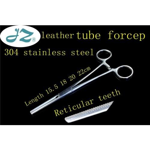 JZ medical surgical instrument leather tube forceps transfusion Blood water tube Clamping forcep Reticular teeth Plier skin clip