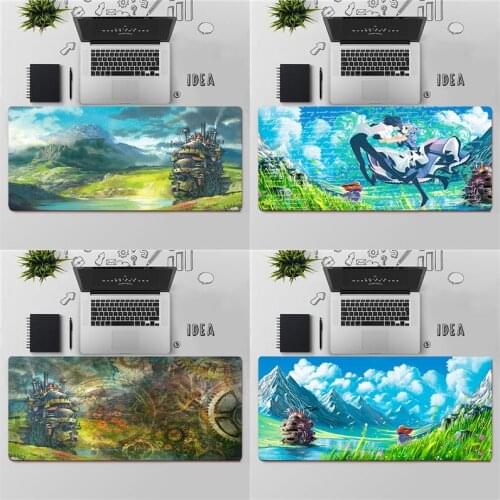 FHNBLJ Studio Ghibli Howls Moving Castle Keyboards Mat Rubber Gaming mousepad Mat Free Shipping Large Mouse Pad Keyboards Mat
