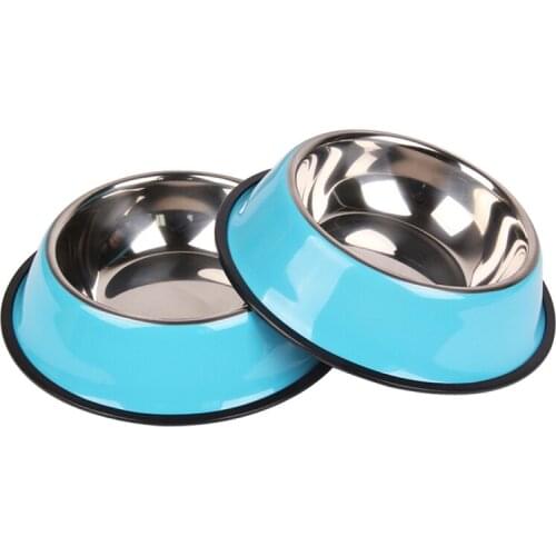 2Pc /Set Stainless Steel Dog Bowls,Lovely Pet Food Water Drink Dishes Feeder For Cat Puppy Pet Dog Feeder Goods Bowls for dogs