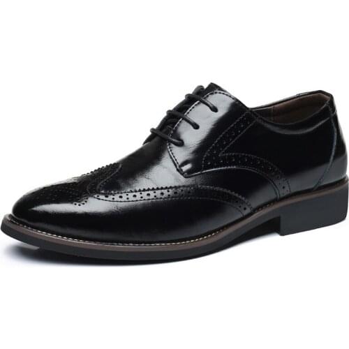 A107 Mens Shoes Leather Fashion Comfortable Wear-resistant Casual Shoes Fashion Burst Four Seasons Trend Mens Shoes Adult