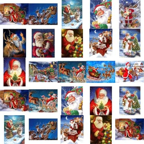 Chritmans style 2 cross stitch kit people 18ct 14ct UNprinting 11ct count print canvas stitches embroidery handmade needlework