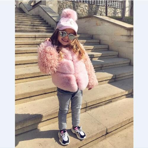 0-3Y Tokldder Kid Girls Vest Coat Tops Faux Fur Solid Warm Vest Winter Waistcoat Coat Body warmer