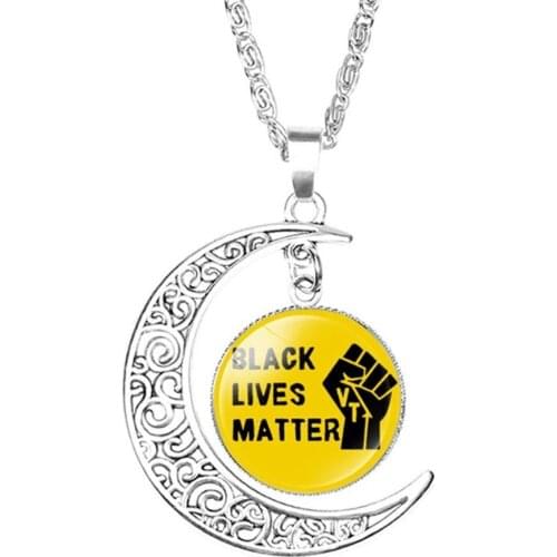 New Arrive USA Black Resist Fist I Can't Breathe Pendant Necklace glass George Floyd Black Lives Matter Necklaces Jewelry