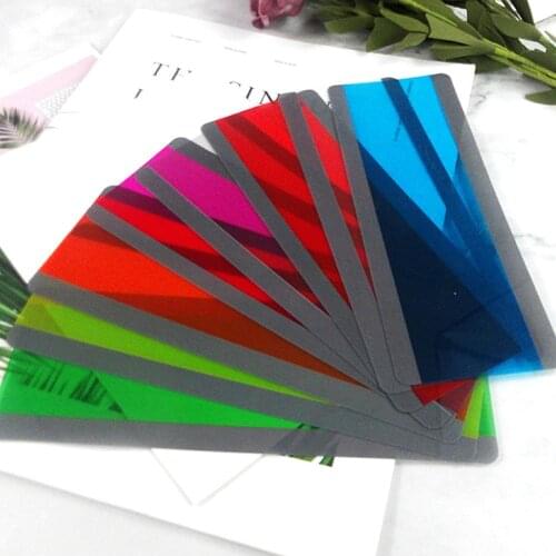 Read Bookmarks Guided Reading Strip Innovative PVC Colorful Waterproof Durable Bookmark Overlay Highlighting Reading Bookmark