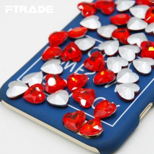 Superior Quality Red/Light Siam Color Heart-Shaped Pointed Back Glass Crystal Rhinestones DIY Dress Jewelry And Headpiece