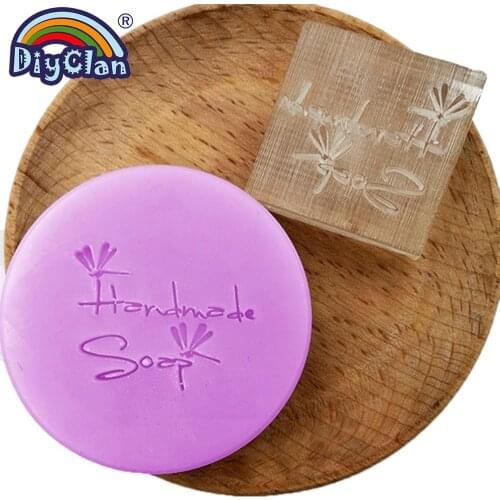 Transparent Soap Stamp For DIY Handmade Soap Making Custom Patterns Stamp With Handle Z0125SZ