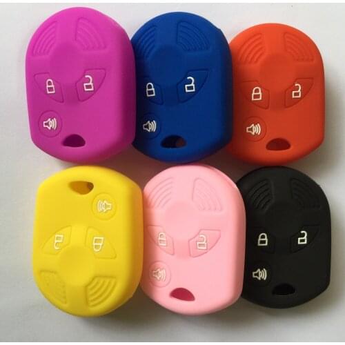 Remote Key Keyless Entry FOB Holder 3 Button Car Key Cover For Ford Silicone Case Edge Escape Expedition Ranger Windstar 3B