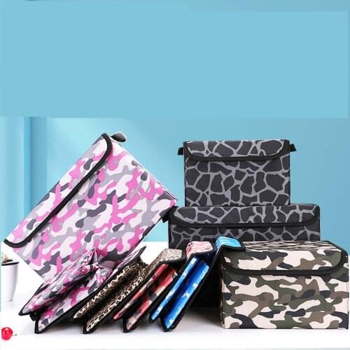 Folding Oxford Storage Boxes & Bins Home Storage Organizer With Lid For Toy Clothes Underwear Wardrobe finishing