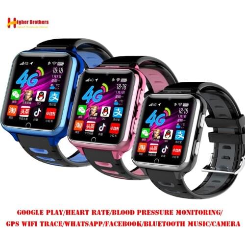 Smart 4G GPS WI-FI Trace Location Adult Student Wristwatch Video Call Heart Rate Blood Pressure Monitor Android Camera SOS Watch