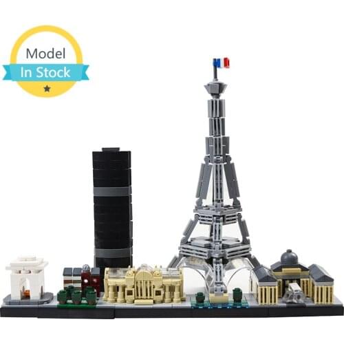 MOC World Famous Attractions Paris Architecture Building Blocks Tower Edifice Bricks Town Assemble Stitching Children Toy Gift