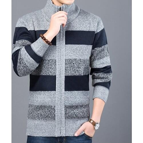 New Fashion Brand Thick Sweater For Mens Cardigan Slim Fit Jumpers Knitwear Warm Autumn Korean Style Casual Clothing Male